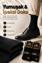 Original Men's 2 Pairs Bamboo Breathable & Non-Squeezing Ultra Flexible Elastic Comfort Model Soft Textured Anti-Sweat Seamless Toe Premium 4 Season Daily Long Socks |   Black - 2