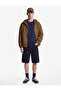 Cotton Long Sleeve Zippered Oversize Hooded Jean Jacket