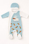 100% Cotton Premium 2-Piece Baby Romper Set (Romper + Hat) - 2