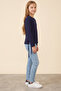 Girl's blouse with side ruching - 3
