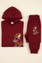 Boy's Tracksuit Set Dinosaur Printed Fleece-Lined Winter - 4