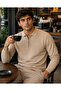 Polo Collar 100% Soft Zipped Men's Knitwear Sweater - 4
