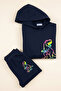 Boy's Tracksuit Set Dinosaur Printed Fleece-Lined Winter - 5