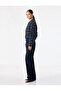 Crew Neck Long Sleeve Cropped Tweed Jacket with Metal Button Accessories - 3