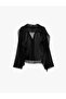 Chiffon Scarf Collar Long Sleeve Buttoned Transparent Blouse - 6