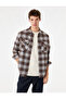 Regular Fit Classic Collar Long Sleeve Plaid Lumberjack Shirt with Flap Pockets - 2