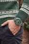 Sports Men's Wristwatch Silver Green Color Pl-7046E3X - 2