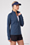 Parlament Zippered Mock Neck Basic Comfortable Form Women's Running Jacket - 97310 - 3