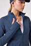 Parlament Zippered Mock Neck Basic Comfortable Form Women's Running Jacket - 97310 - 2