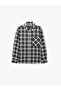 Regular Fit Pocketed Long Sleeve Classic Collar Plaid Lumberjack Shirt - 6