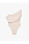 Drapeli Slim Fit Strapless Open Shoulder Bodysuit - 7
