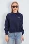 3 Thread Leopard Embroidered Raglan Sleeve Oversize Sweatshirt - 2