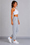 Plain Model Elasticated Cuffed Combed Cotton Sweatpants - 2