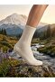 Women's Socket Seamless Wool Socks Fo 8003-1 Ecru 58% Recyclable Wool Blend, Toe Seamless, Warm and Soft Winter Socks - 2