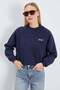 3 Thread Leopard Embroidered Raglan Sleeve Oversize Sweatshirt - 7