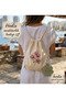 Bougainvillea Printed Drawstring Backpack Thin Lightweight Cloth Bag 35X40