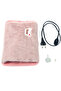 pink Electric Hot Water Bag Soft Winter Hand Warmer Reusable Bottle EU Plug Rechargeable Pocket - 8