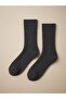 Women's Lycra Derby Wool Socks Fo 8004 Anthracite 50% Recycled Wool, Ribbed Derby Knit, Warm Winter Socks with Stretchy Elastane