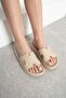 Daily Women's Beige Slippers with Straps Soft Comfortable Lightweight Orthopedic Sole E-480 - 6