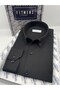 Slim Fit Long Sleeve Cotton Gift Boxed Easy Iron Men's Shirt Fs-002225 - Black - 6