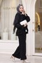 Lace-Up Front, Fold-Over Collar, Elasticated Sleeves, Lined Pants, Cupra Suit - Black - 5