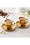 Stellar Gold 4 Piece Turkish Coffee Cup Set for 2 People 90 ml