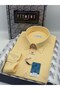 Slim Fit Long Sleeve Cotton Gift Boxed Easy-Iron Men's Shirt Fs-002225 - Yellow - 4
