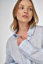 Stripe Pattern Lyocell Tunic Ice Blue - 6