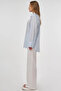 Stripe Pattern Lyocell Tunic Ice Blue - 3