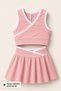 Girl's Cross Detailed Skirt 2-Piece Combination Set 12911