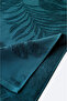 Men's Dark Blue Jacquard Logo Written Towel B008201 - 4