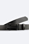 Men's Black Leather Belt B009307 - 2