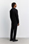 Men's Black Crew Neck Tafting Embroidery Printed Interlock Sweatshirt A62Y1273 - 5