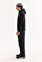 Men's Black Hooded Soft Touch Fleece Regular Fit Sweatshirt A52Y1268 - 4