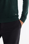 Men's Green Textured Basic Sweater E005109 - 3