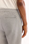 Men's Gray Relaxed Fit Trousers with Elastic Sides, Cotton-Viscose Blend A52Y3036 - 6