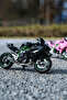 Black Kawasaki Ninja H2R Model Motorcycle with Stand, Fine Detail Decoration and Toy Motorcycle 12 cm - 8