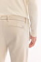 Men's Beige Side Elastic Quick-Drying Wrinkle-Free Slim Fit Trousers A52Y3077 - 5