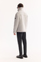 Men's Gray Fur Collar Napa Comfort Fit Coat A52Y6055 - 4