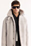 Men's Gray Fur Collar Napa Comfort Fit Coat A52Y6055 - 7