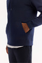 Men's Navy Blue Hooded Cotton Bi-Stretch Regular Fit Sweatshirt A52Y1201 - 5