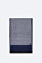 Men's Navy Blue Patterned Tassel Shawl A52Y9405 - 3