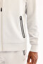 Men's Light Gray Stand Collar Zippered Bi-Stretch Technical Fabric Regular Fit Sweatshirt A52Y1335 - 6
