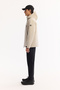 Men's Beige Hooded Functional Dual-Use Water-Repellent Windproof Regular Fit Seasonal Coat - 3