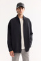 Men's Black Buttoned Collar Soft Touch Oversize Oversize Fit Shirt A52Y2023 - 5
