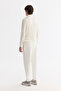 Men's White Half Turtleneck Textured Knitwear Regular Fit Sweater E005108 - 3