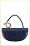 Aura Metal Detailed Hand and Shoulder Bag - Navy Blue
