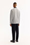 Men's Gray Crew Neck Striped Elastane Regular Fit Sweatshirt A52Y1218 - 4