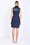 Women's Dark Blue Zippered Dress - 7