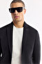 Men's Black Mono Collar Lightweight Soft Touch Blazer Comfort Slim Fit Jacket A51Y4017 - 2